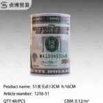 51Dollar piggy bank d:12cm  h:16cm