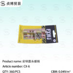 Color zinc round head pin