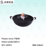 Binaural non-stick pan